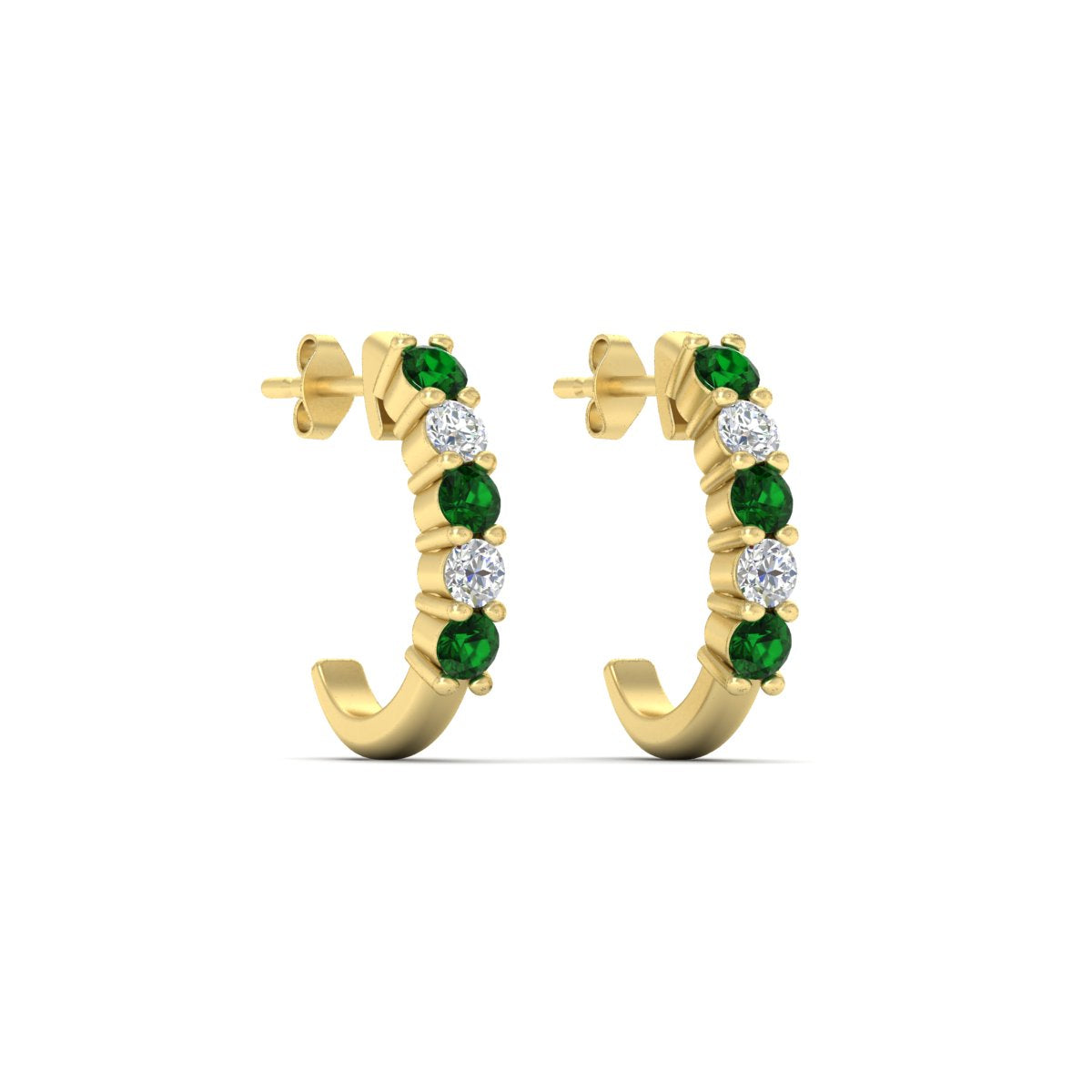 Half Huggie Hoop Earring Fascinating Diamonds