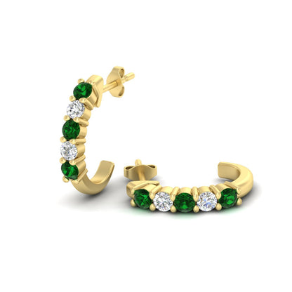 Half Huggie Hoop Earring Fascinating Diamonds