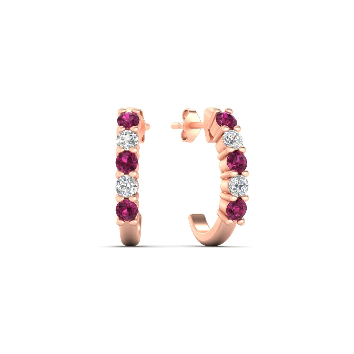 Half Huggie Hoop Earring Fascinating Diamonds