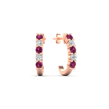 Half Huggie Hoop Earring Fascinating Diamonds