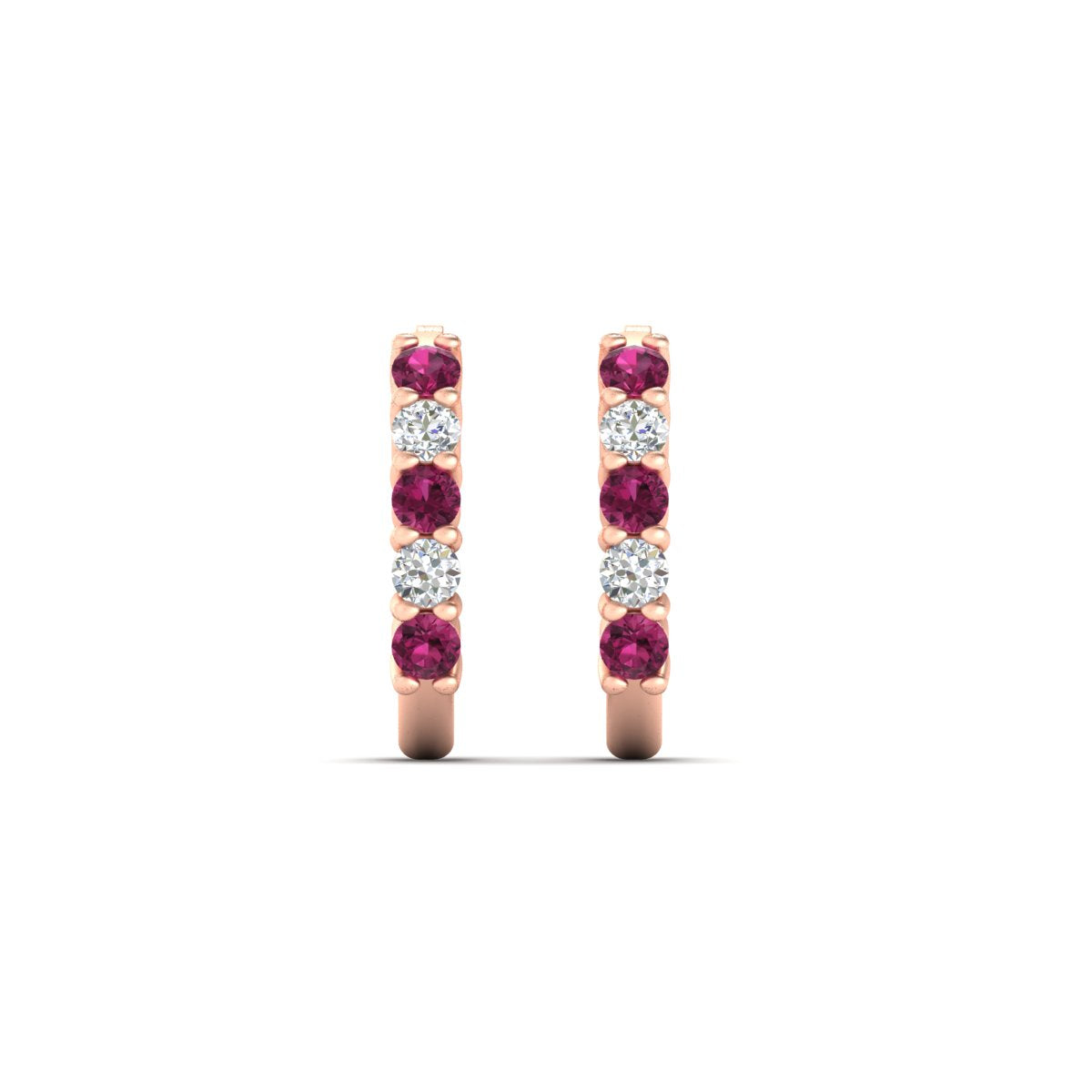 Half Huggie Hoop Earring Fascinating Diamonds