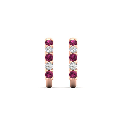 Half Huggie Hoop Earring Fascinating Diamonds