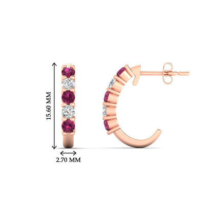 Half Huggie Hoop Earring Fascinating Diamonds
