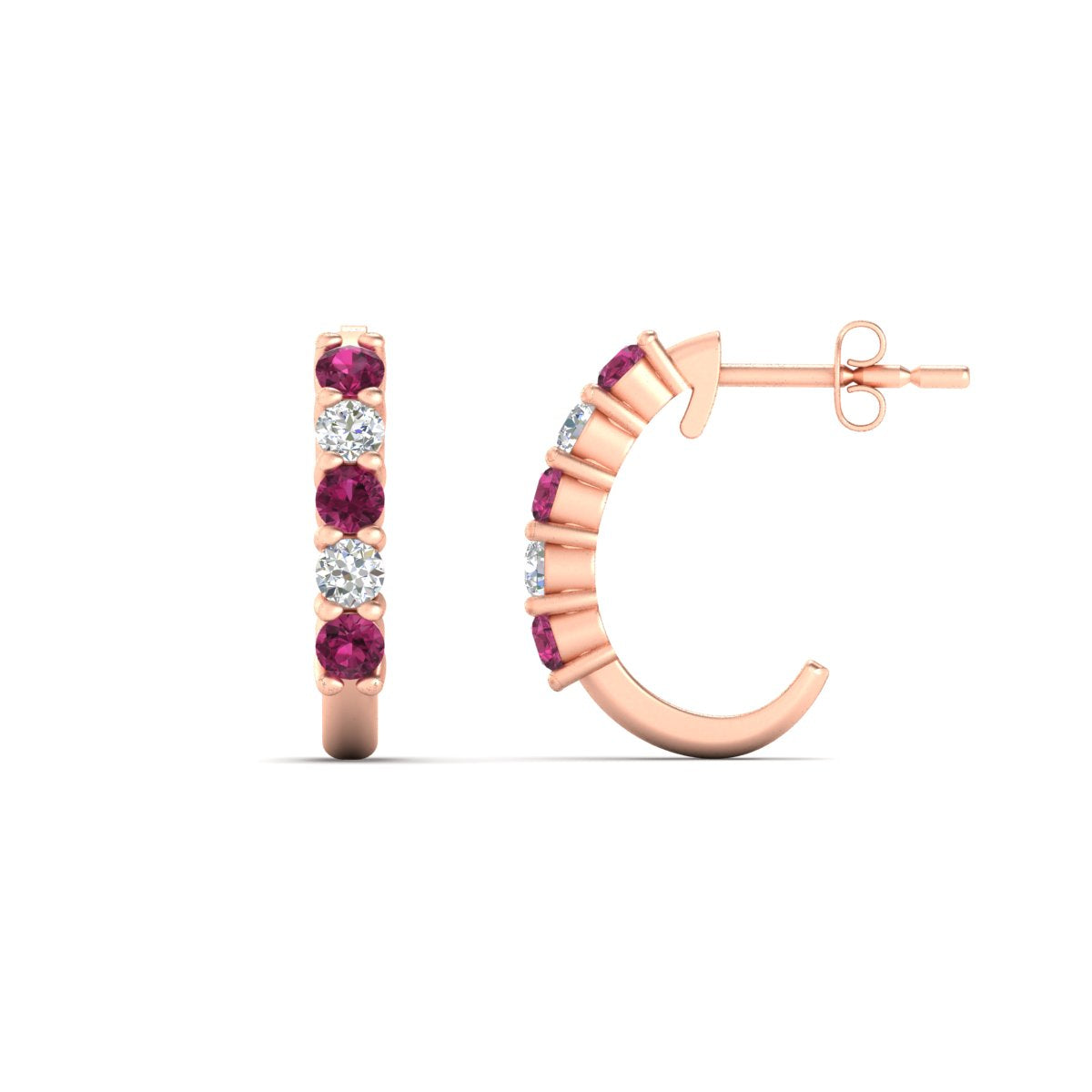 Half Huggie Hoop Earring Fascinating Diamonds