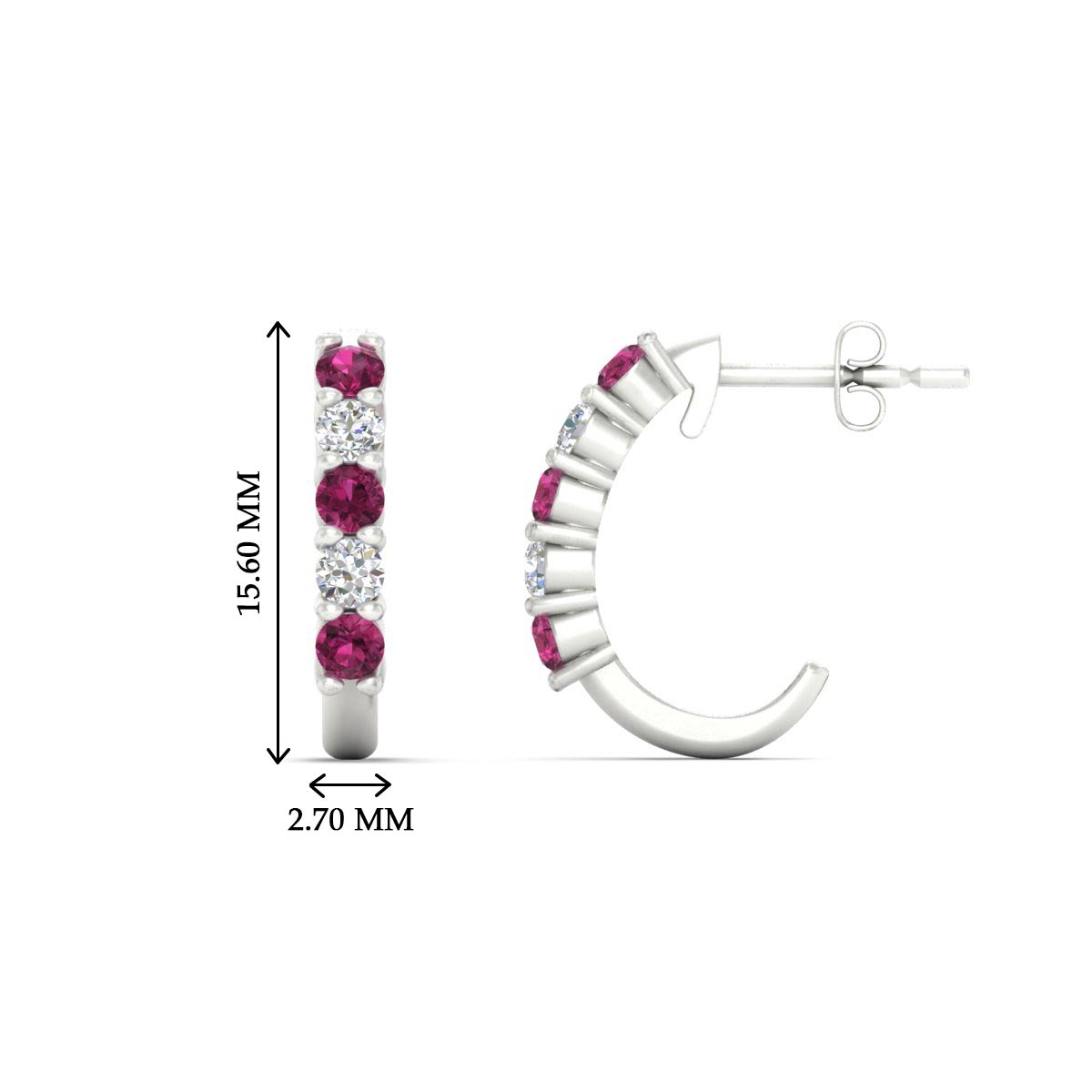 Half Huggie Hoop Earring Fascinating Diamonds