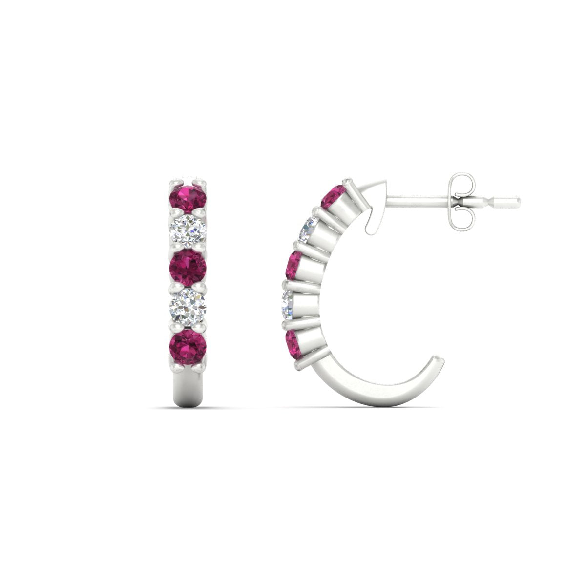 Half Huggie Hoop Earring Fascinating Diamonds