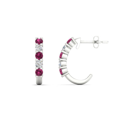 Half Huggie Hoop Earring Fascinating Diamonds