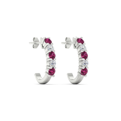Half Huggie Hoop Earring Fascinating Diamonds