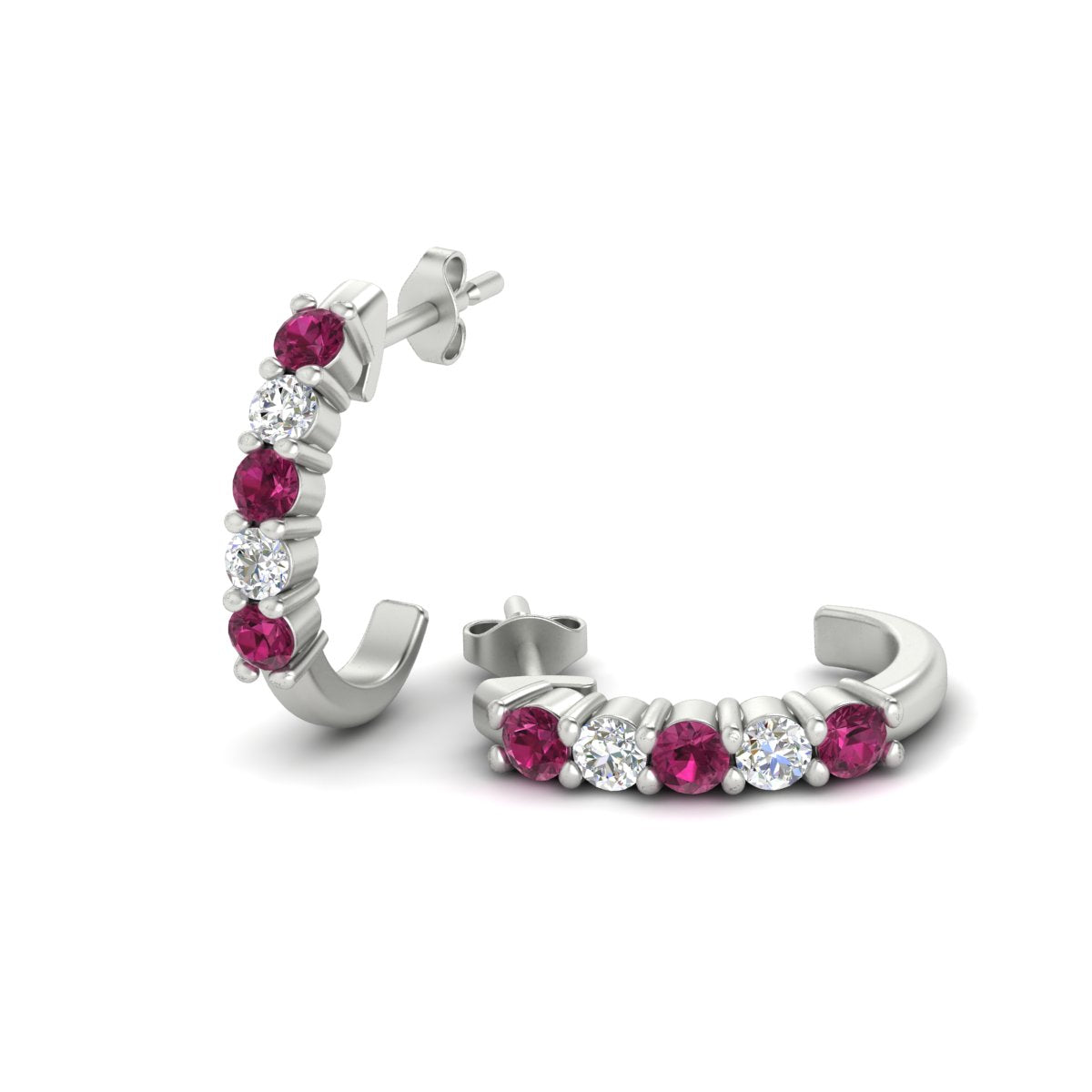 Half Huggie Hoop Earring Fascinating Diamonds