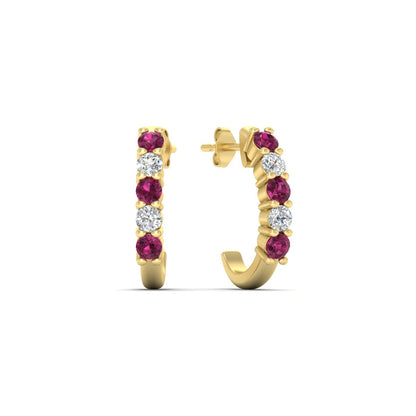 Half Huggie Hoop Earring Fascinating Diamonds