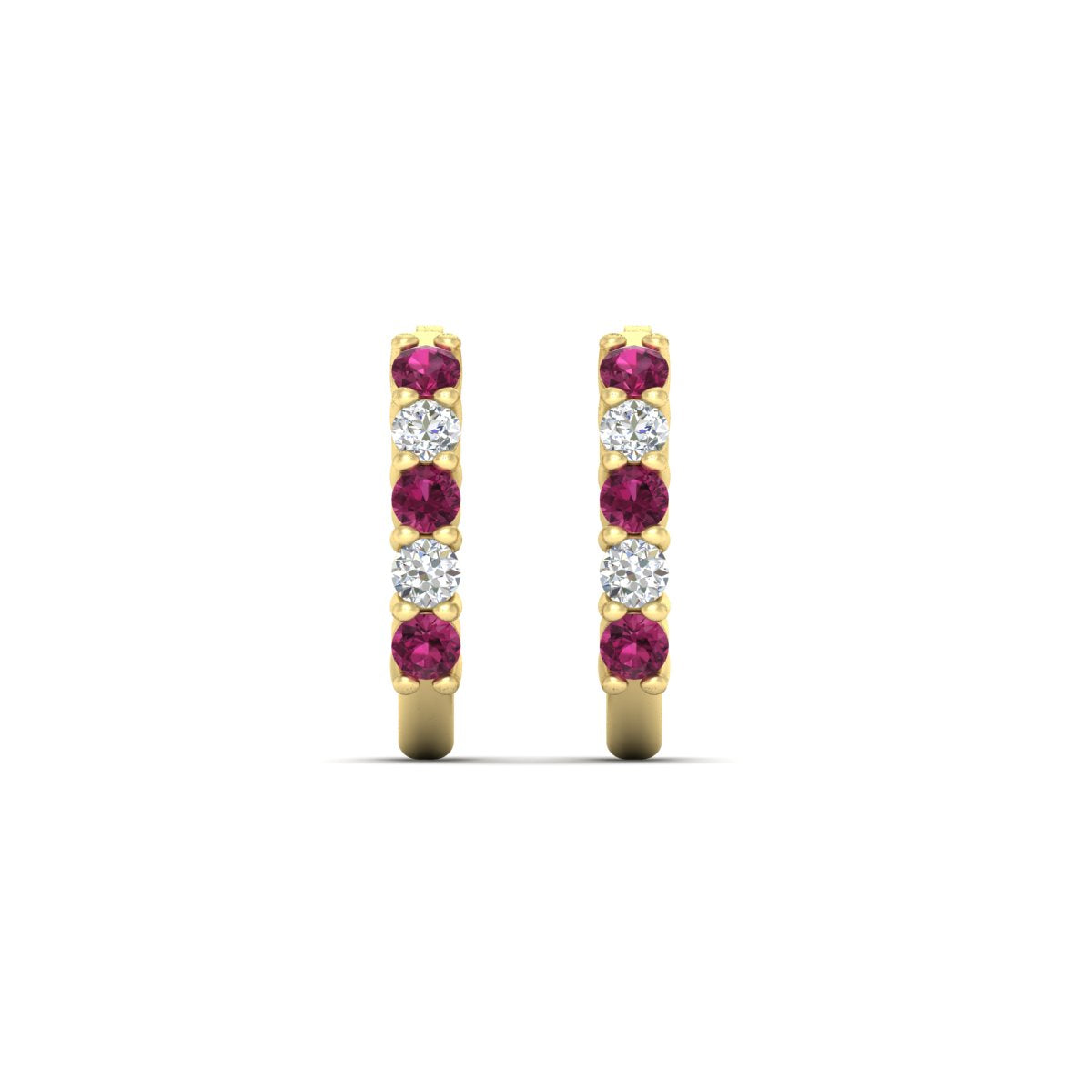 Half Huggie Hoop Earring Fascinating Diamonds