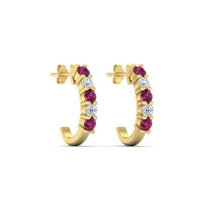 Half Huggie Hoop Earring Fascinating Diamonds