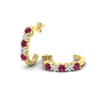 Half Huggie Hoop Earring Fascinating Diamonds