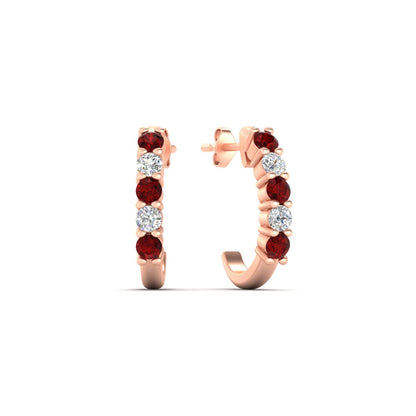 Half Huggie Hoop Earring Fascinating Diamonds