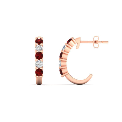 Half Huggie Hoop Earring Fascinating Diamonds