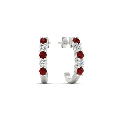 Half Huggie Hoop Earring Fascinating Diamonds