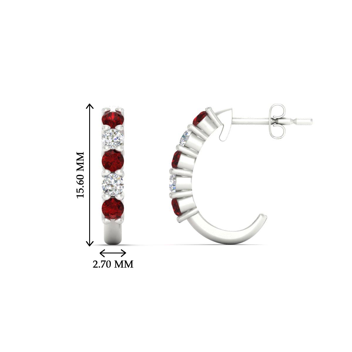Half Huggie Hoop Earring Fascinating Diamonds