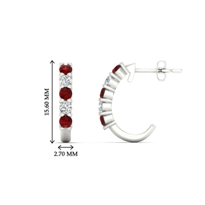 Half Huggie Hoop Earring Fascinating Diamonds