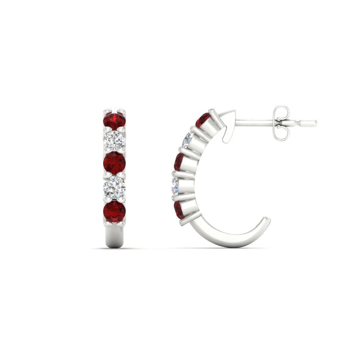 Half Huggie Hoop Earring Fascinating Diamonds