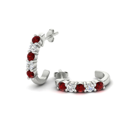 Half Huggie Hoop Earring Fascinating Diamonds