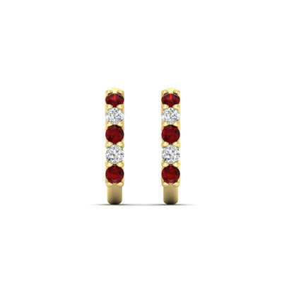 Half Huggie Hoop Earring Fascinating Diamonds