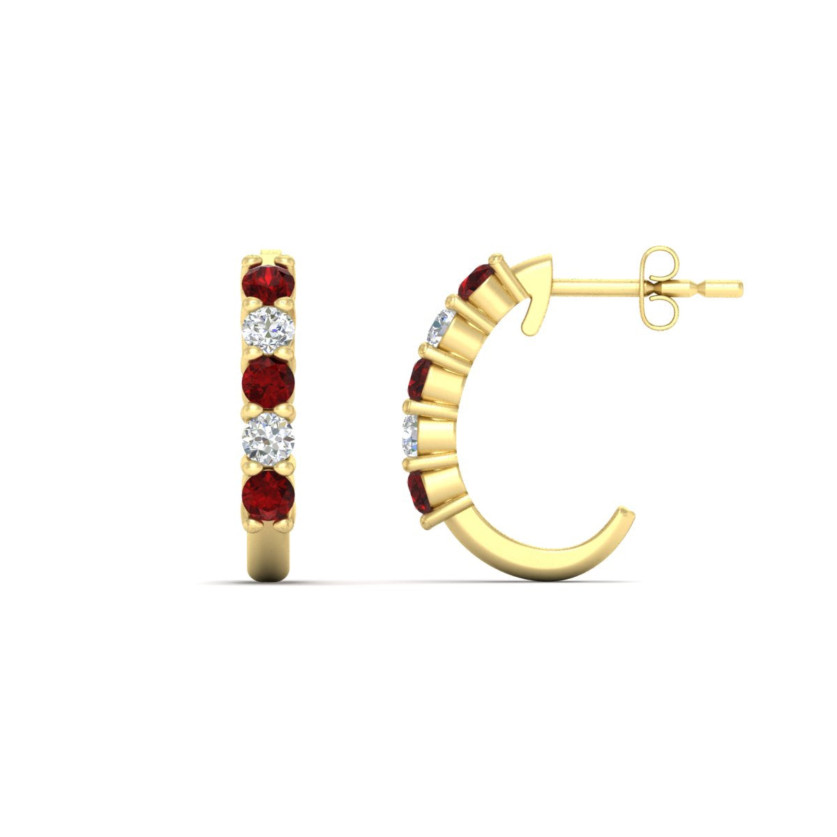 Half Huggie Hoop Earring Fascinating Diamonds