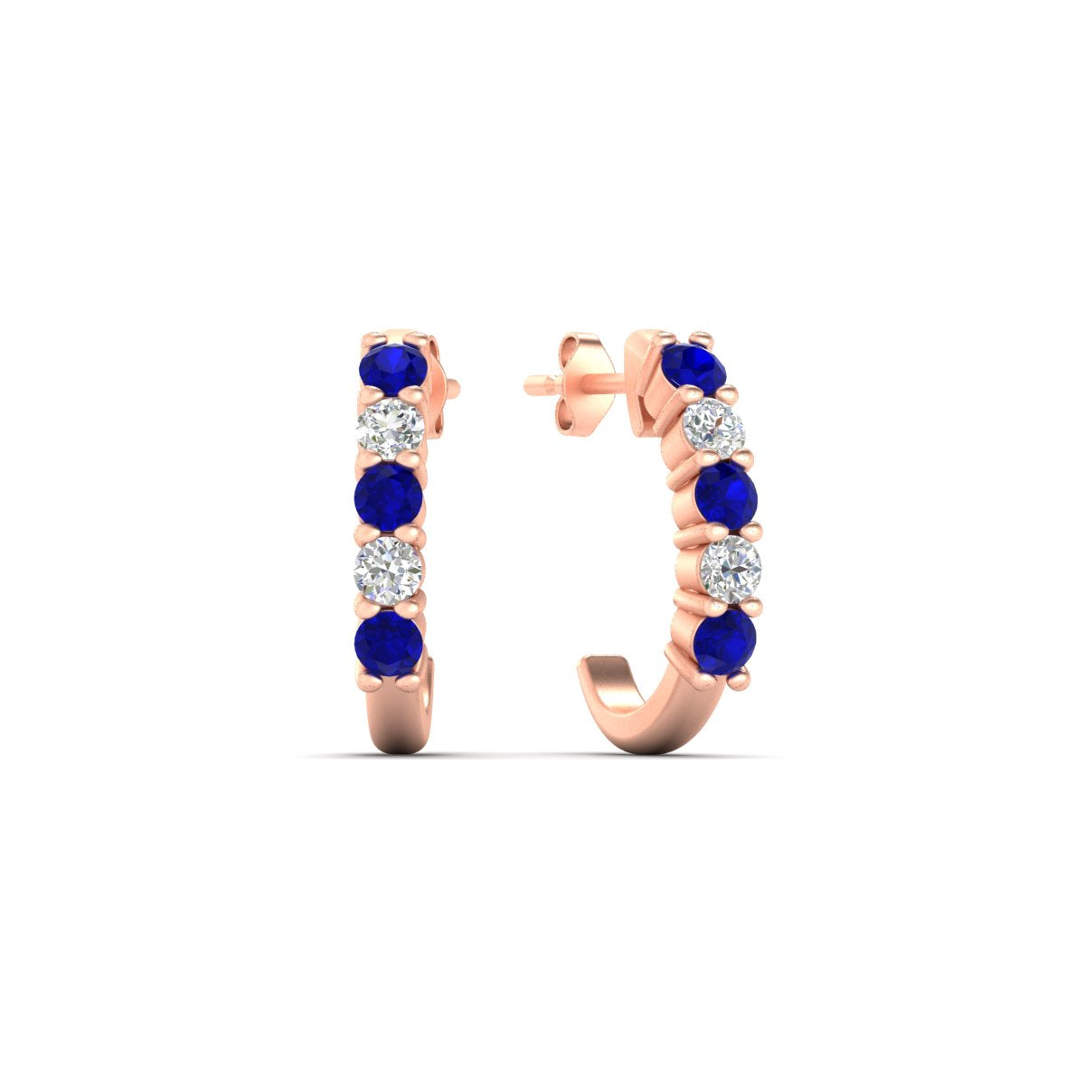 Half Huggie Hoop Earring Fascinating Diamonds