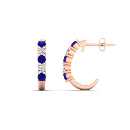 Half Huggie Hoop Earring Fascinating Diamonds