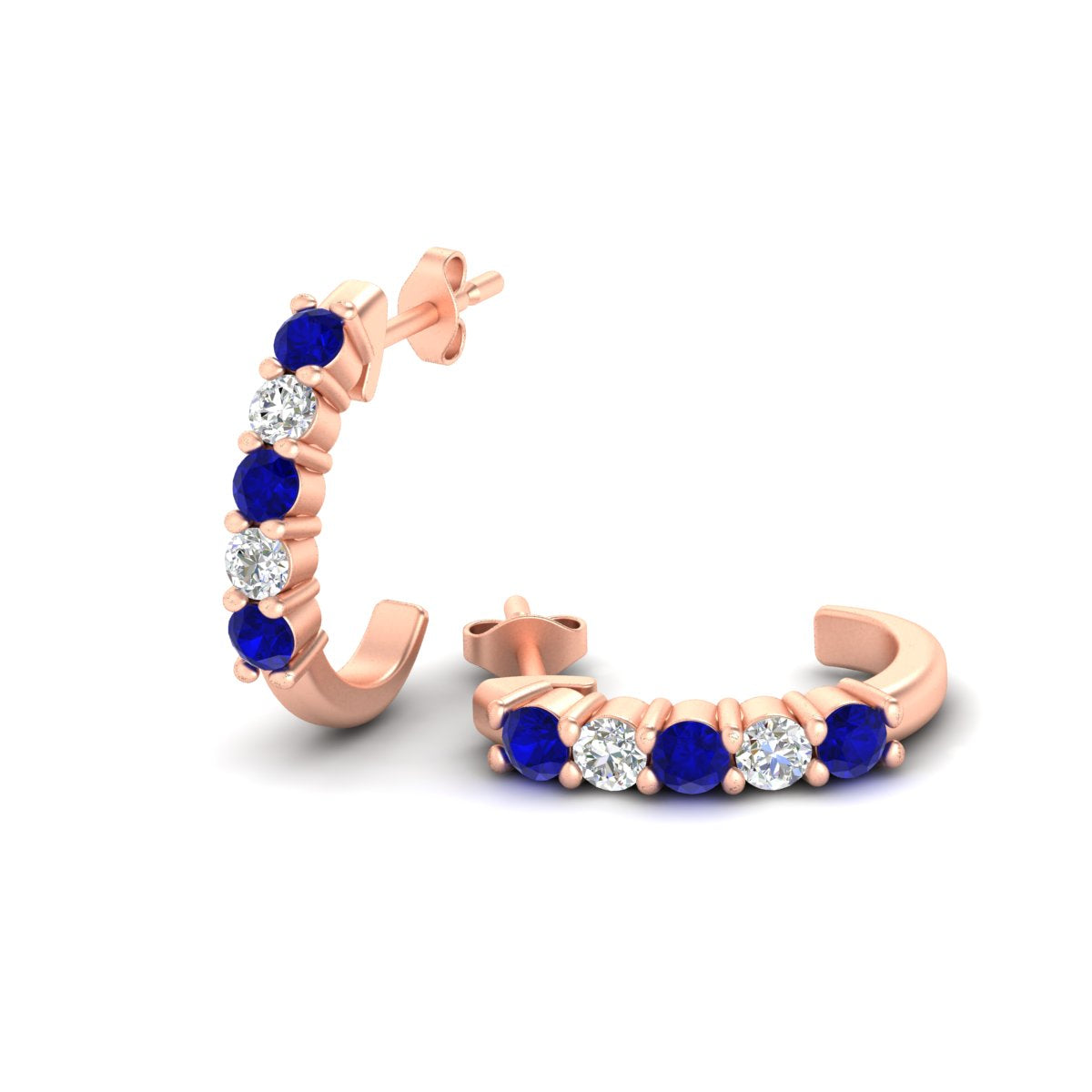 Half Huggie Hoop Earring Fascinating Diamonds