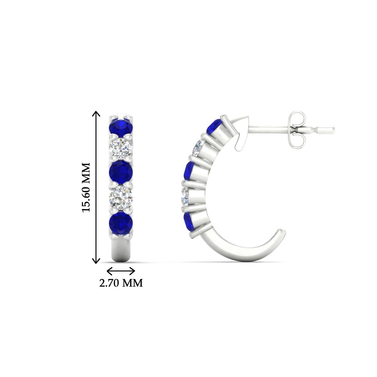 Half Huggie Hoop Earring Fascinating Diamonds