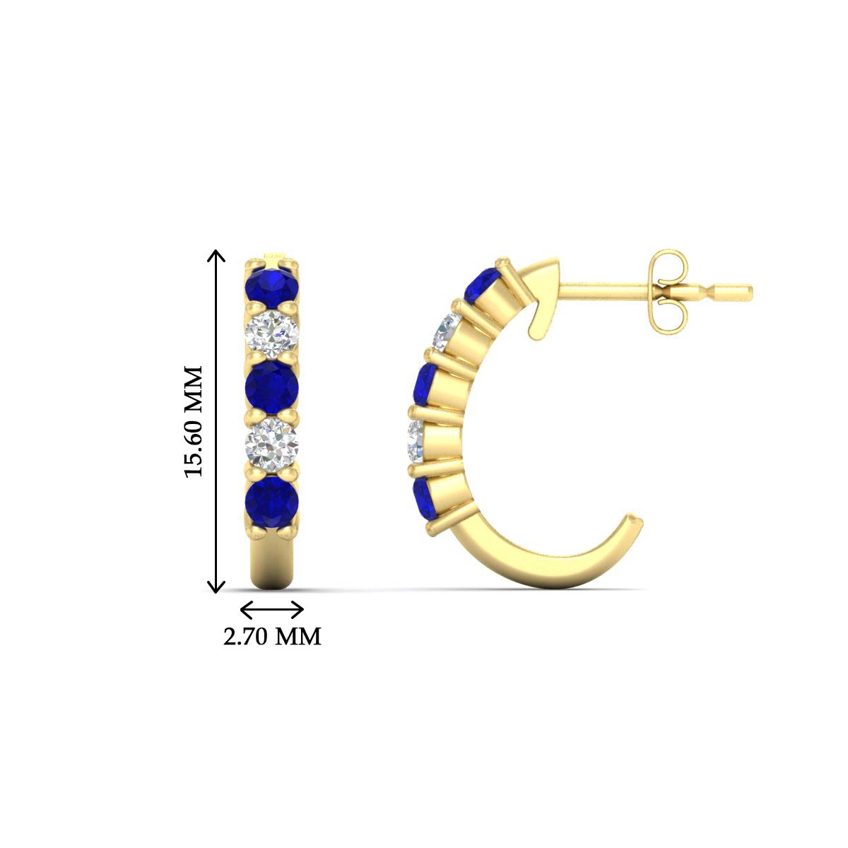 Half Huggie Hoop Earring Fascinating Diamonds
