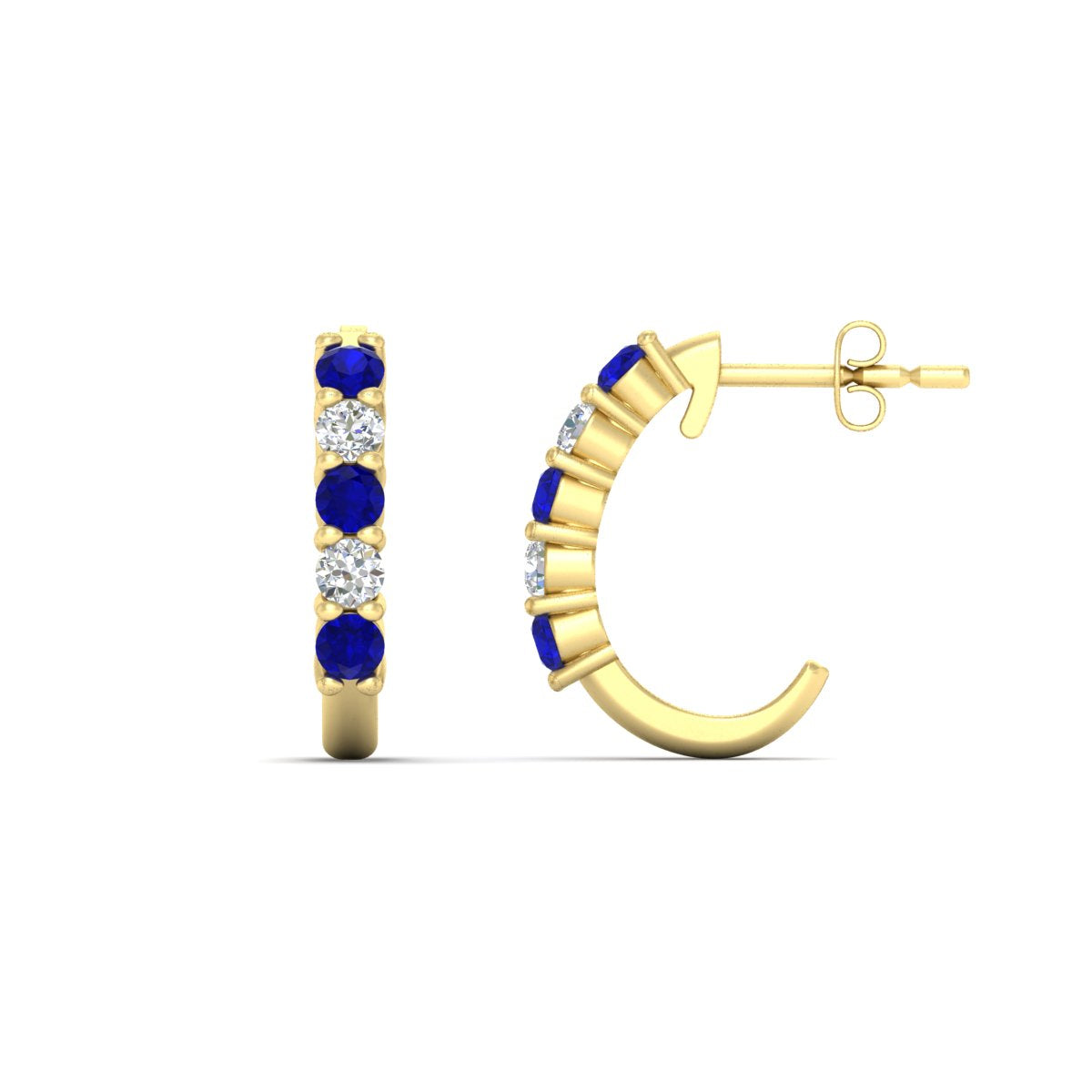 Half Huggie Hoop Earring Fascinating Diamonds