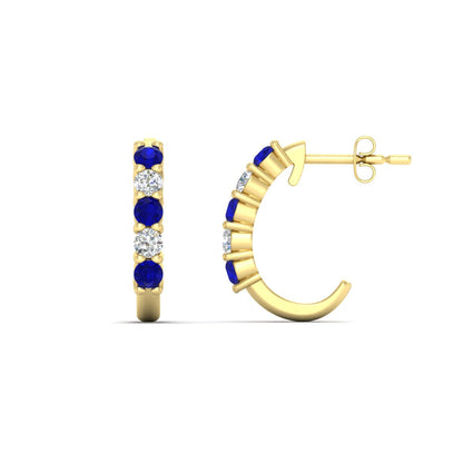 Half Huggie Hoop Earring Fascinating Diamonds