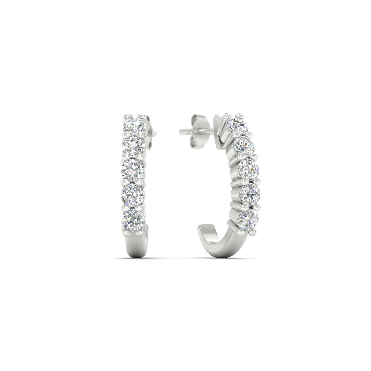 Half Huggie Hoop Earring Fascinating Diamonds