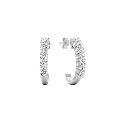 Half Huggie Hoop Earring Fascinating Diamonds