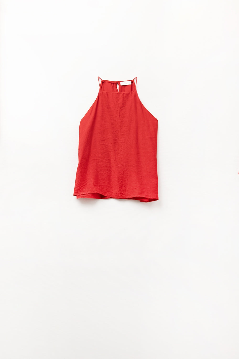 Halter Neck Basic Summer Tank in Cherry Red Q2store