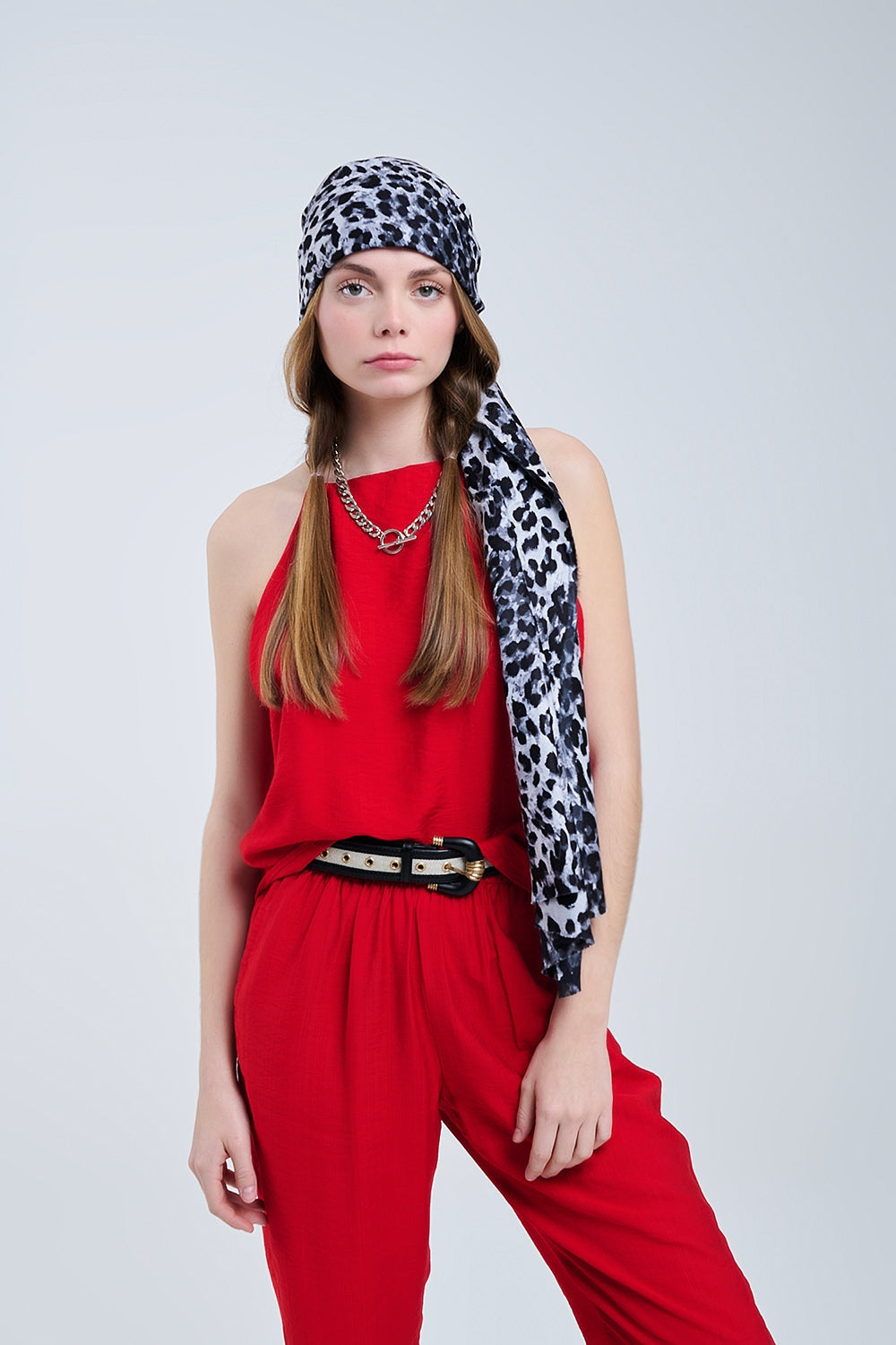 Halter Neck Basic Summer Tank in Cherry Red Q2store