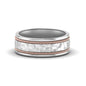 Hammered 2 Tone Mens Band Fascinating Diamonds