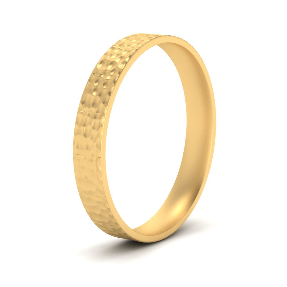 Hammered Finish Mens Wedding Band Fascinating Diamonds