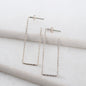 Hammered Hoops - Rectangular Shape Earring in Sterling Silver Urban-Equestrian