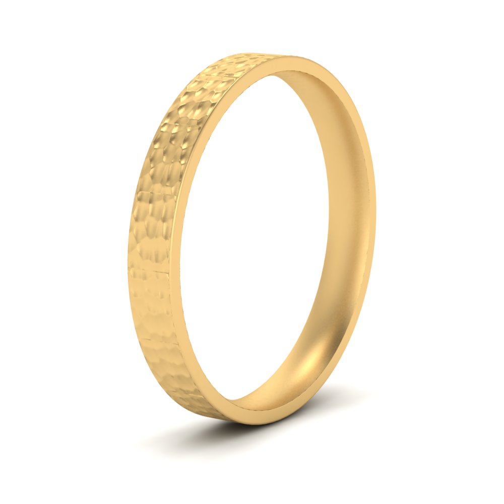 Hammered Wedding Band Comfort Fit 5 mm Fascinating Diamonds