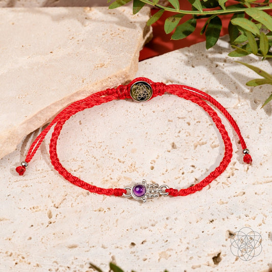 Hamsa Hand of Protection - Four-Strand Red String Bracelet Conscious Items