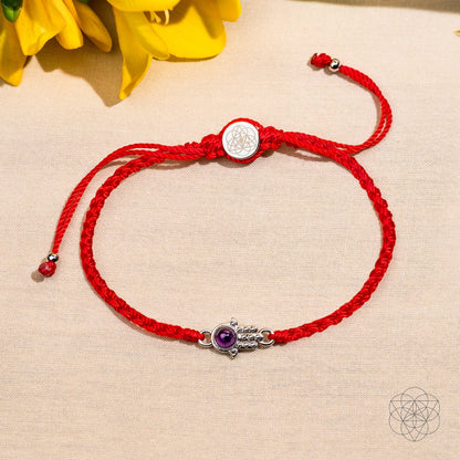 Hamsa Hand of Protection - Four-Strand Red String Bracelet Conscious Items
