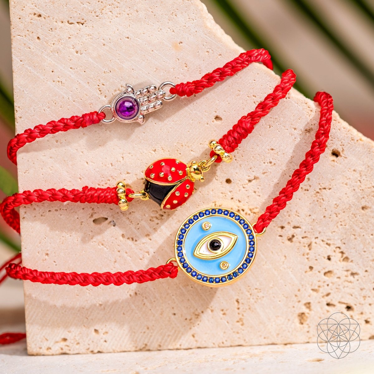Hamsa Hand of Protection - Four-Strand Red String Bracelet Conscious Items