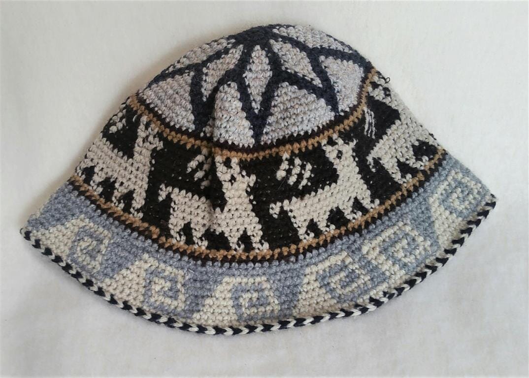Hand Crochet Roll Up Rustic Alpaca Hat Purely Alpaca