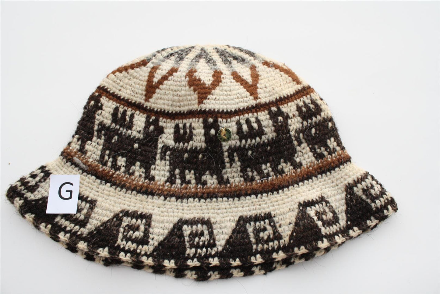 Hand Crochet Roll Up Rustic Alpaca Hat Purely Alpaca