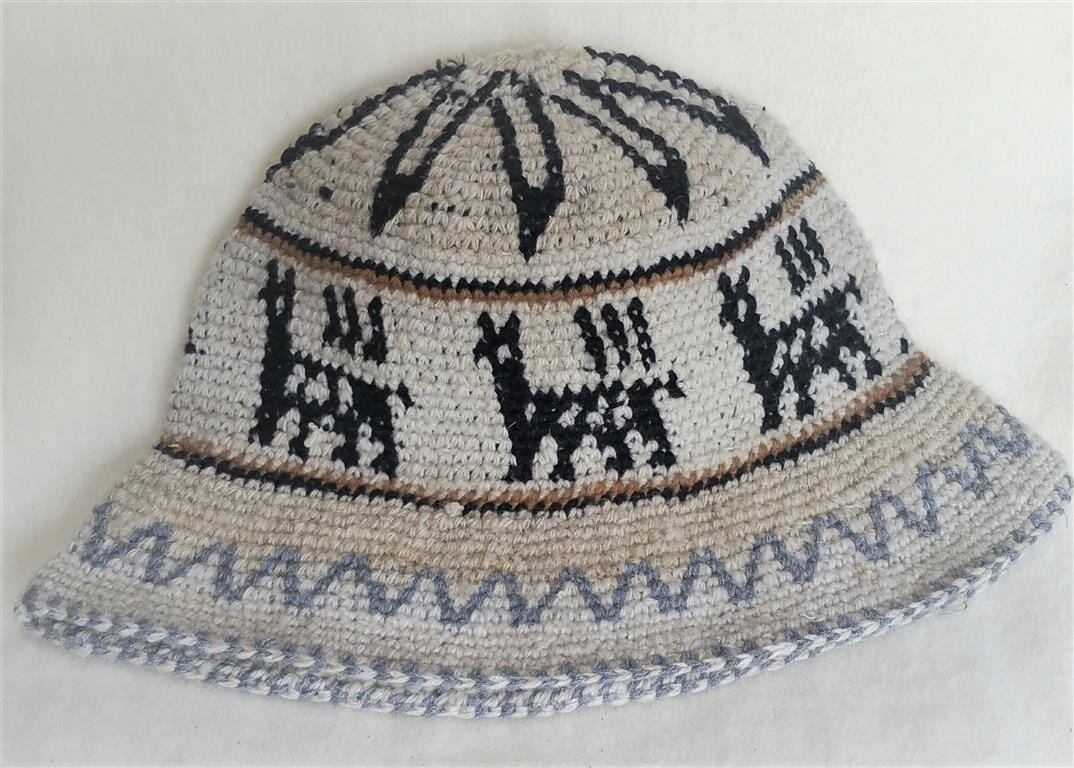 Hand Crochet Roll Up Rustic Alpaca Hat Purely Alpaca