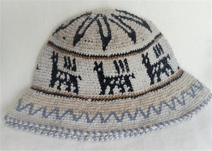 Hand Crochet Roll Up Rustic Alpaca Hat Purely Alpaca