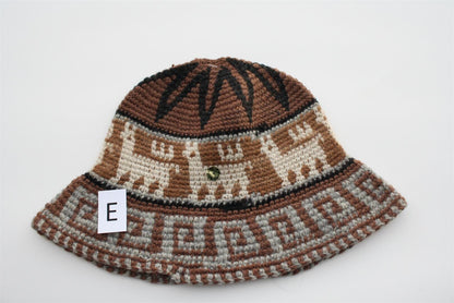 Hand Crochet Roll Up Rustic Alpaca Hat Purely Alpaca