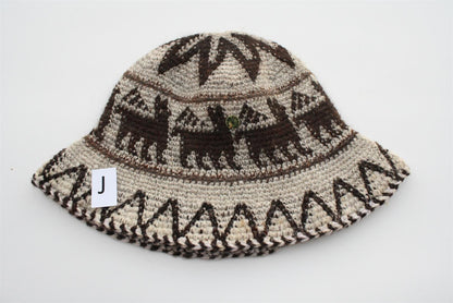 Hand Crochet Roll Up Rustic Alpaca Hat Purely Alpaca